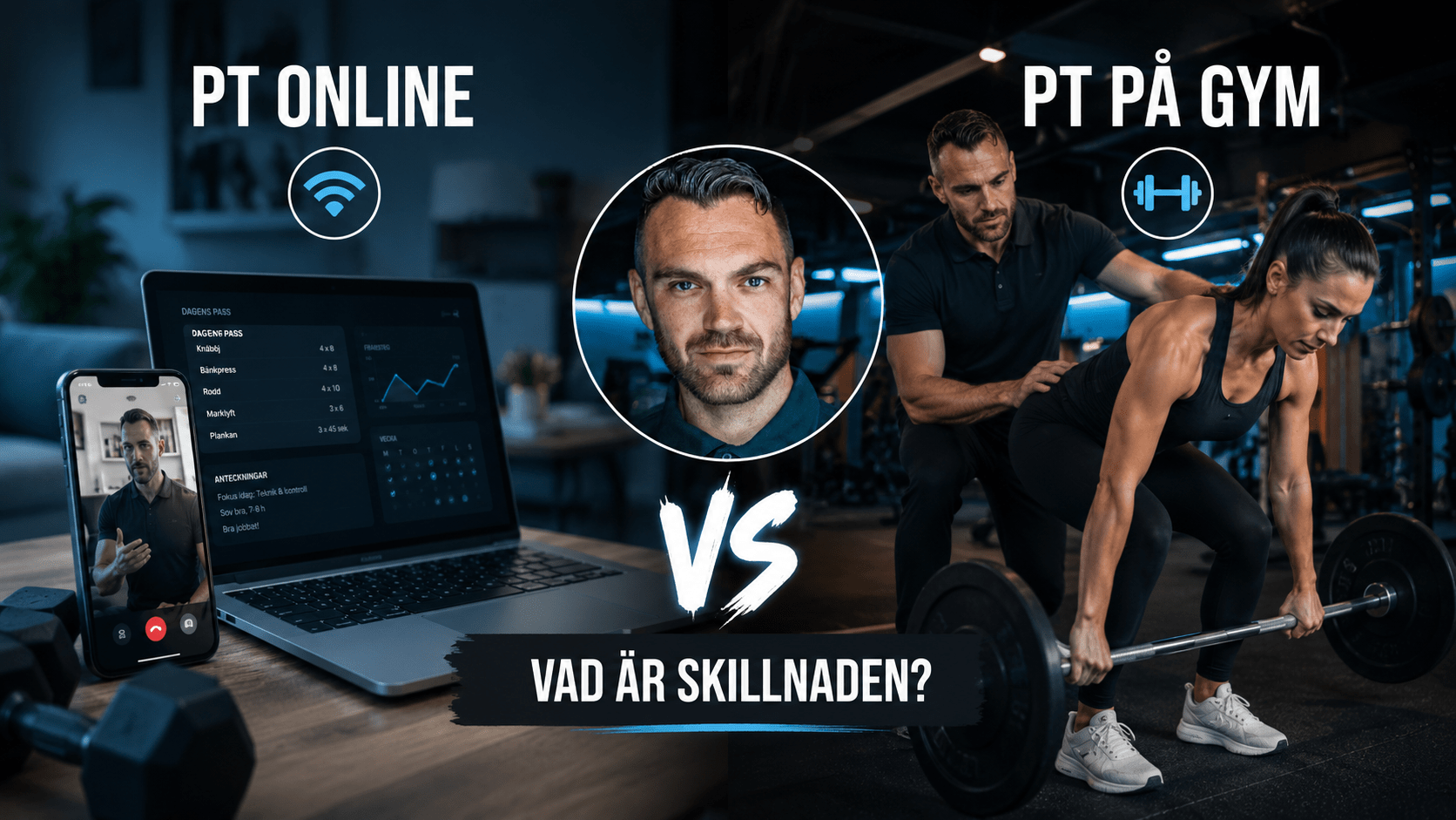 PT online vs PT på gym - vad är skillnaden?