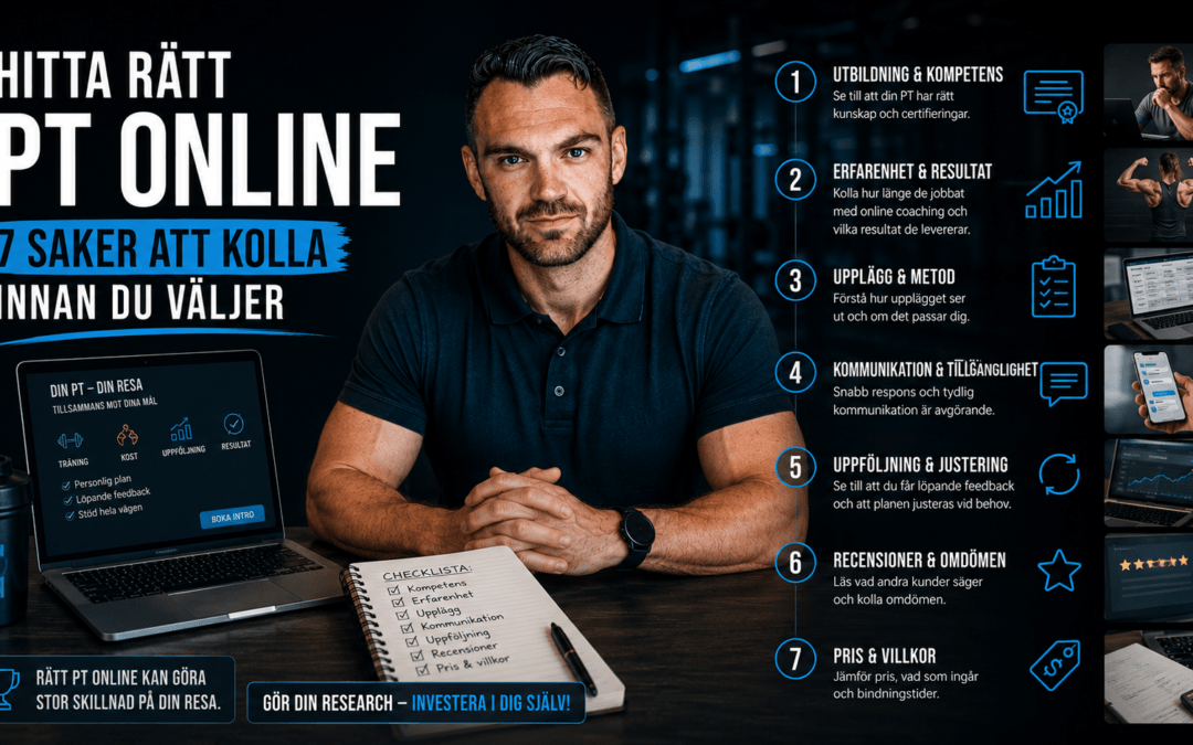 Hitta rätt PT online – 7 saker att kolla innan du väljer