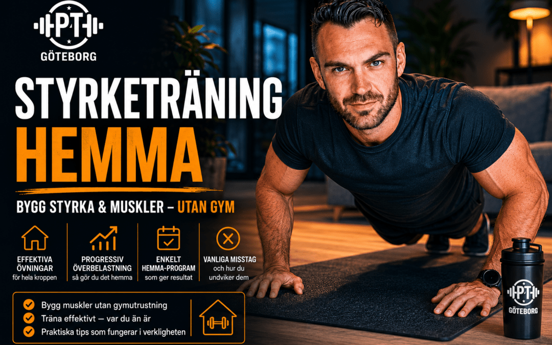 Styrketräning hemma: så bygger du muskler utan gymutrustning