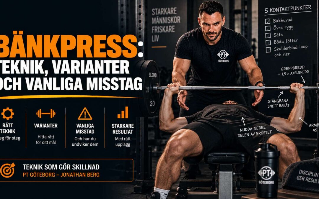 Bänkpress: teknik, varianter och vanliga misstag