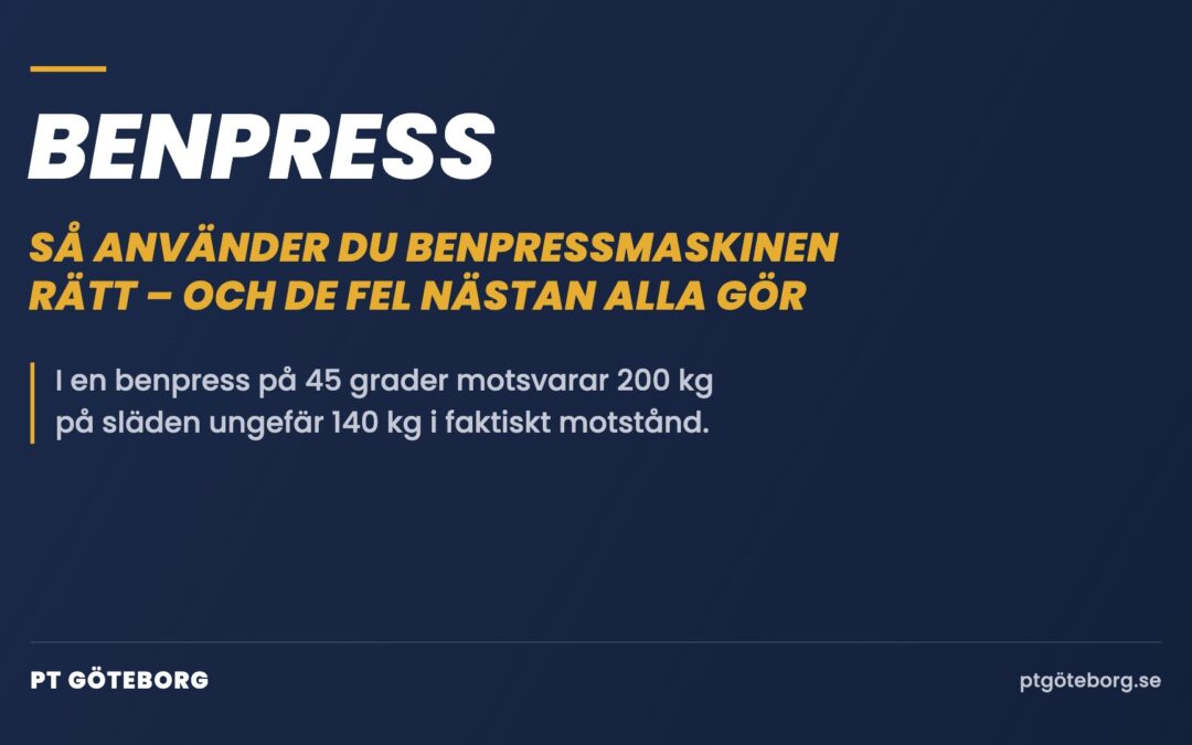 Benpress: så använder du benpressmaskinen rätt – och de fel nästan alla gör