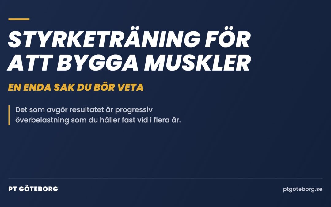 Styrketräning för att bygga muskler – En enda sak du bör veta