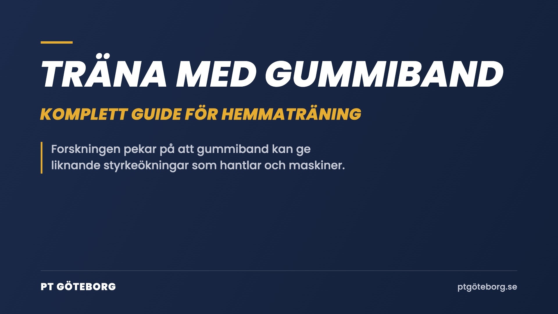Träna med gummiband – komplett guide för hemmaträning