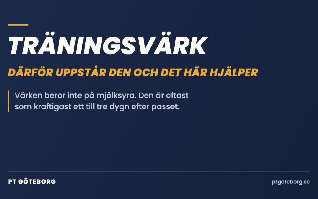 Träningsvärk – därför uppstår den och det här hjälper