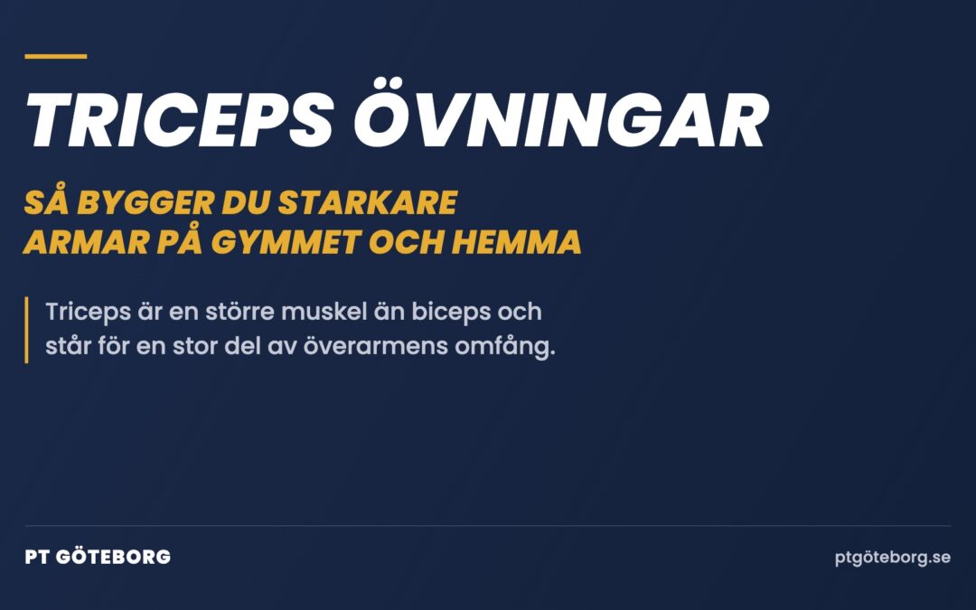 Triceps övningar – så bygger du starkare armar på gymmet och hemma